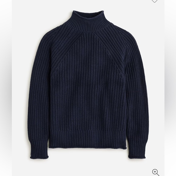 J. Crew Sweaters - J Crew 100% Cotton Relaxed Rollneck™ sweater in Navy